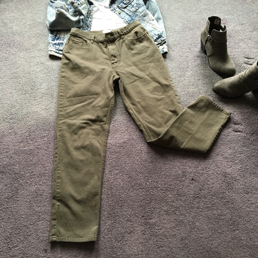 Calvin Klein size 10 green classic jeans